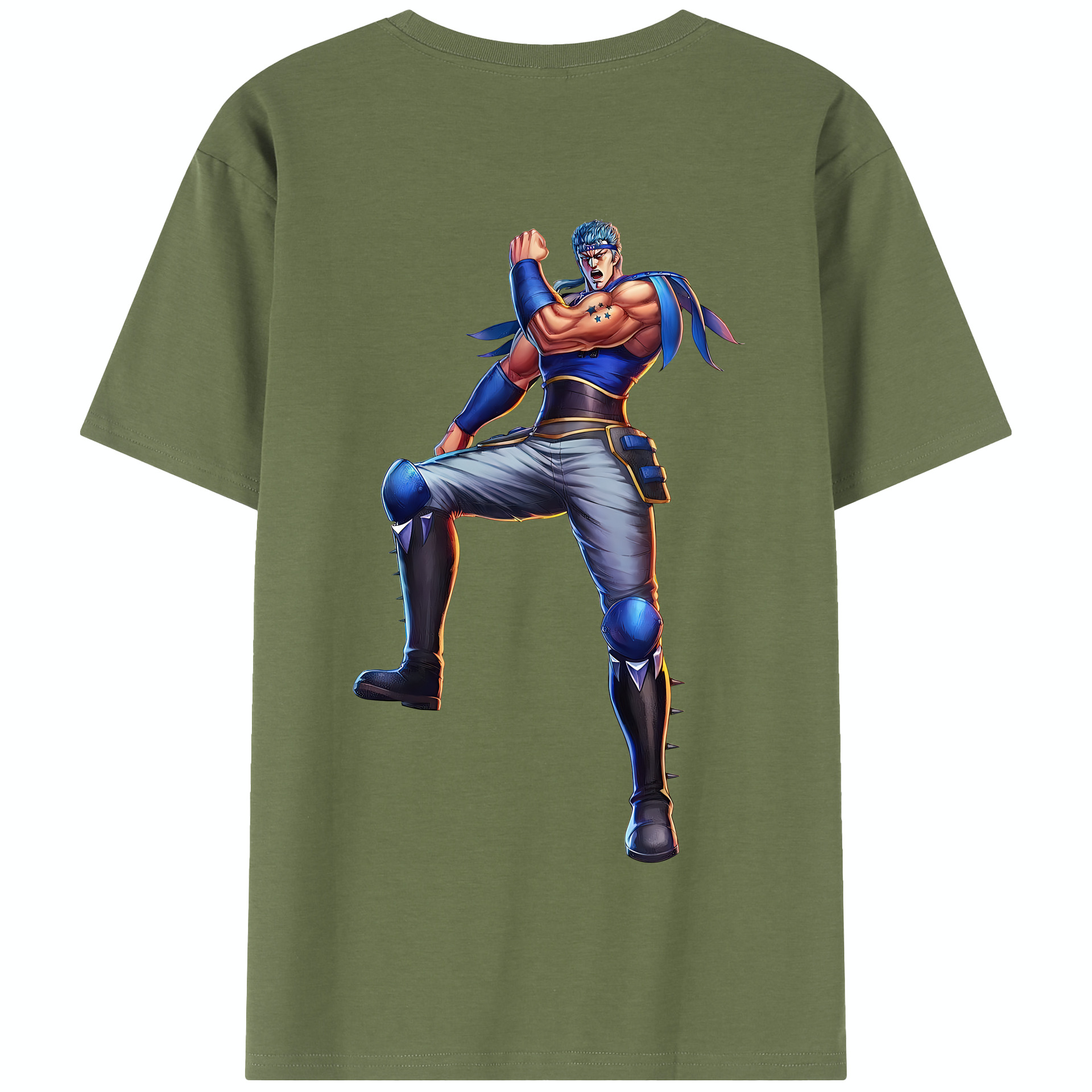 （画像用） 北斗の拳 Fist of the North Star 綿100％半袖Tシャツ（背面プリント）